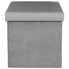 Caja-Puf Plegable Gris Giulia Home Deco Factory