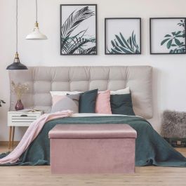 Banco-Puf Plegable Rosa Giulia Home Deco Factory