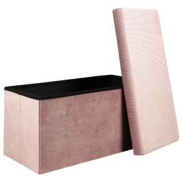 Banco-Puf Plegable Rosa Giulia Home Deco Factory