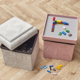 Caja-Puf Plegable Lego Rosa Home Deco Kids