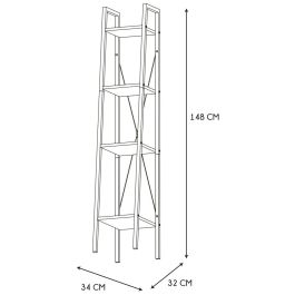 Estantería 34X32 Blanca Home Deco Factory altura 148