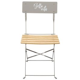 Silla Plegable Taupé Bella Vit Home Deco Factory