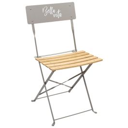 Silla Plegable Taupé Bella Vit Home Deco Factory Precio: 49.004999443399996. SKU: B1CYGBLH66