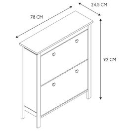 Mueble Zapatero 2 Puertas Home Deco Factory