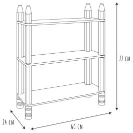 Estantería 3 Baldas Lápiz Home Deco Kids