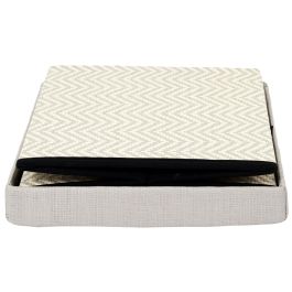 Caja-Puf Plegable Trenzado Gris Home Deco Factory