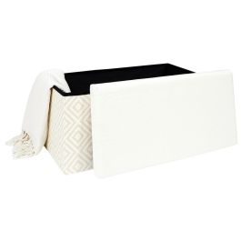 Banco-Puf Plegable Trenzado Blanc Home Deco Factory