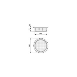 Q&Q D50-60 Aireador Canapé Redondo Plástico Gris