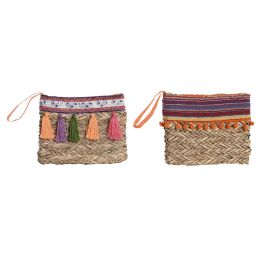 Bolso Hippie DKD Home Decor Multicolor Mimbre (26 x 4 x 20 cm) (2 Unidades) Precio: 33.4999995. SKU: B1A8TNR624