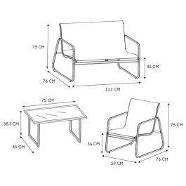 Muebles Jardín 4 Piezas Samoa Home Deco Factory