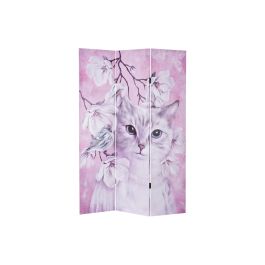 Biombo DKD Home Decor Gato Lienzo 120 x 2,5 x 180 cm Pino Biombo DKD Home Decor Gato Lienzo 120 x 2,5 x 180 cm Pino
