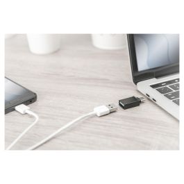 Digitus Adaptador USB-C a USB-A, Conector USB-C Macho a USB-A Hembra, Negro, Velocidad 5 Gbit/s