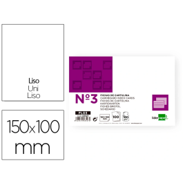 Liderpapel Ficha Lisa Nº3 100x150mm 180 gr Paquete de 100 Unidades Precio: 2.50000036. SKU: B13G86GRJT