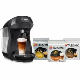 Bosch TAS102EC3 Pack Cafetera Tassimo Happy Negra + 3 Paquetes de Cápsulas Tassimo