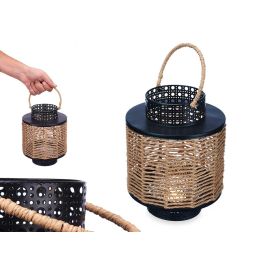Farol Rattan Negro Natural Giftdecor 17X23CM (4 Unidades) Precio: 30.89000046. SKU: B1GQ9M8TGA