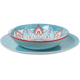 Vajilla Alexandra House Living Azul Porcelana 27 x 1 x 27 cm