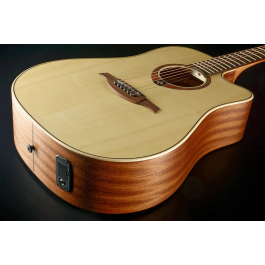 LAG Guitarra Acústica Electroacústica Dreadnought Cutaway Tramontane 70 A/C - Natural