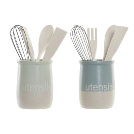 DKD Home Decor Bote Utensilios Scandi Azul Celeste y Verde Menta Gres y Rubberwood 10 x 10 x 14 cm Set 5 Piezas Precio: 14.58999971. SKU: B1HFS4B58E