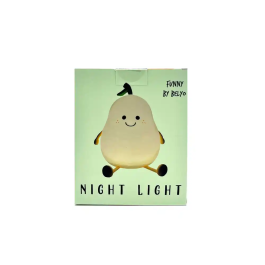 Wondee Lámpara de Noche Infantil de Silicona con Forma de Pera, Luz Suave y Sensor Táctil