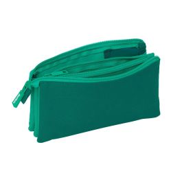 Safta Portatodo Triple de 3 Compartimentos Real Betis Balompié Escolar Resistente al Agua 22x12x3 cm para Niños +3 Años