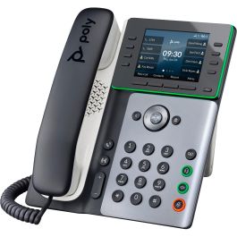 HP Poly Edge E350 IP Phone PoE, Terminal con cable, 8 líneas, Pantalla IPS 3.5", Gigabit Ethernet, Wi-Fi, Bluetooth