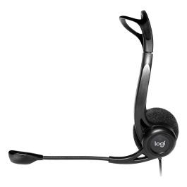 Logitech Headset 960 USB, Auriculares con Micrófono USB, Diadema Ajustable, Cancelación de Ruido, Sonido Estéreo, para PC
