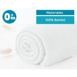 KioKids Mantita de Bambú Gris 80x110cm para Bebé +0 meses Suave Termorreguladora