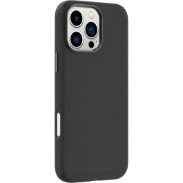 eSTUFF Funda INFINITE VENICE de cuero magnético para iPhone 16 Pro - Negra, 86% material reciclado