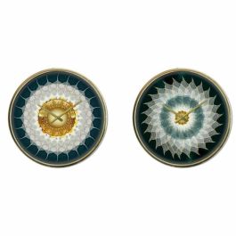 Reloj Pared Moderno DKD Home Decor Turquesa Dorado 6 x 40 x 40 cm (2 Unidades) Precio: 36.58999949. SKU: B1ATCS82DA