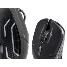 Q-connect Set Teclado y Ratón con Cable, Iluminación LED, Color Negro