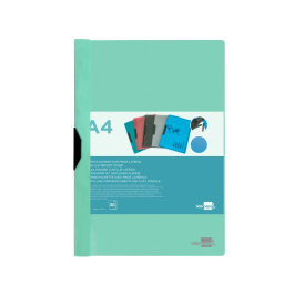 Liderpapel Dossier Pinza Lateral Polipropileno DIN A4 Verde Manzana Opaco hasta 30 hojas