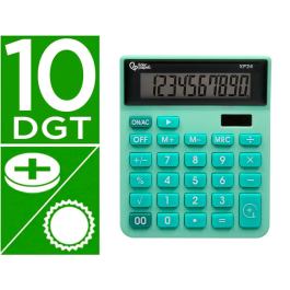 Liderpapel xf24 Calculadora Sobremesa 10 Dígitos Solar y Pila Verde 127x105x24 mm Precio: 7.79000057. SKU: B1C7QVB4RL