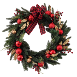 DKD Home Decor Corona de Navidad Tradicional con 50 LED, PVC, Verde y Rojo, 60x60 cm, Funciona con 3 pilas AA, Pack 2 Unidades Precio: 78.69000018. SKU: B1JV8LZY58