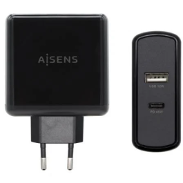 AISENS - CARGADOR 57W 1xUSB-C PD3.0 45W 1xUSB-A 5V/2.4A 12W NEGRO Precio: 8.79000023. SKU: S8400198