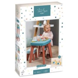 Ecoiffier Mesa de Comedor Infantil con 2 Taburetes, Juego de 13 Piezas, Vert Azur Eco-responsable para +18 meses
