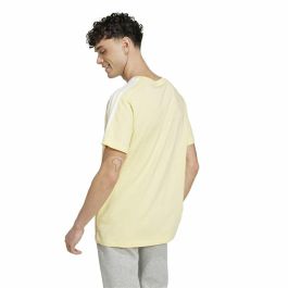 Camiseta de Manga Corta Hombre Adidas Essentials Single Jersey 3-Stripes Amarillo