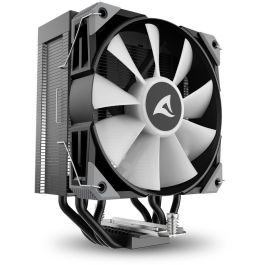 Sharkoon A40 RGB Refrigerador de CPU de torre única, Ventilador 120mm RGB con efecto espejo, 4 tubos de calor, TDP 220W, Negro