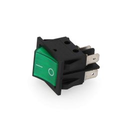 Edm Interruptor bipolar 15A 250V verde 31.7x25.4mm