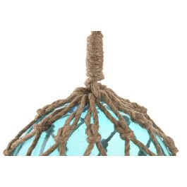 DKD Home Decor Bola Decoracion Atlantico Azul Transparente Cristal Cuerda 28 x 60 x 28 cm (3 Unidades)