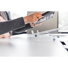BakkerElkhuizen Q-note 350 Soporte para Portátil hasta 20" con 7 Alturas de Acrílico