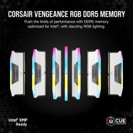 Corsair COR0840006694694 Vengeance RGB DDR5 32GB (2x16GB) 6000MHz CL40 XMP 3.0 White HeatSpreader LED 1.35V