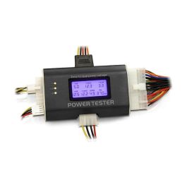 DeLOCK Comprobador de Fuentes de Alimentación 18159, Negro y Blanco