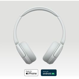 Sony WH-CH520 Auriculares Inalámbricos Bluetooth con Micrófono, Supraaurales, hasta 50h Batería, Blancos