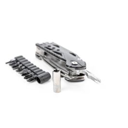 True Handy one Multiherramienta 18 en 1 de Bolsillo con Navaja de Acero Inoxidable y Aluminio con Accesorios Incluidos