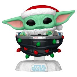Funko POP Star Wars Grogu with Santa Hat in Pram Figura de vinilo 9cm