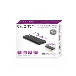 Ewent Ew7023 Carcasa SSD M.2 USB 3.1 Gen 1, Aluminio, Soporte UASP, Compatible con 2230/2242/2260/2280