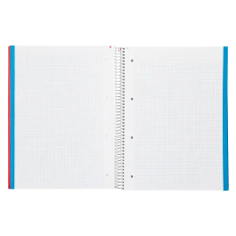 Liderpapel Cuaderno Espiral A4 Micro Jolly Tapa Forrada 140 Hojas 75gr Cuadro 4mm 5 Bandas Colores Surtidos