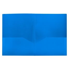 Carpeta Liderpapel Dossier Dos Bolsas Canguro 45682 Polipropileno Din A4 Azul