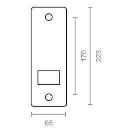 Edm Embellecedor para recogedor persianas Pr06 Aluminio 65 x 223 x 6 mm