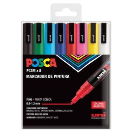 POSCA Pc-3M-8C Marcador No Permanente Punta Fina 0.9 mm-1.3 mm, 8 Colores Básicos - Estuche Precio: 20.59000009. SKU: S8418983